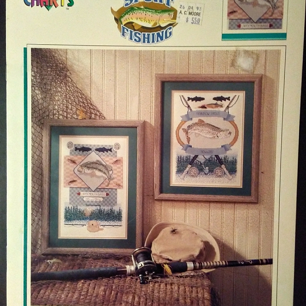 Sport Fishing counted cross stitch patterns
